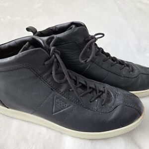 Ecco Women's Black High-Top Leather Shoes